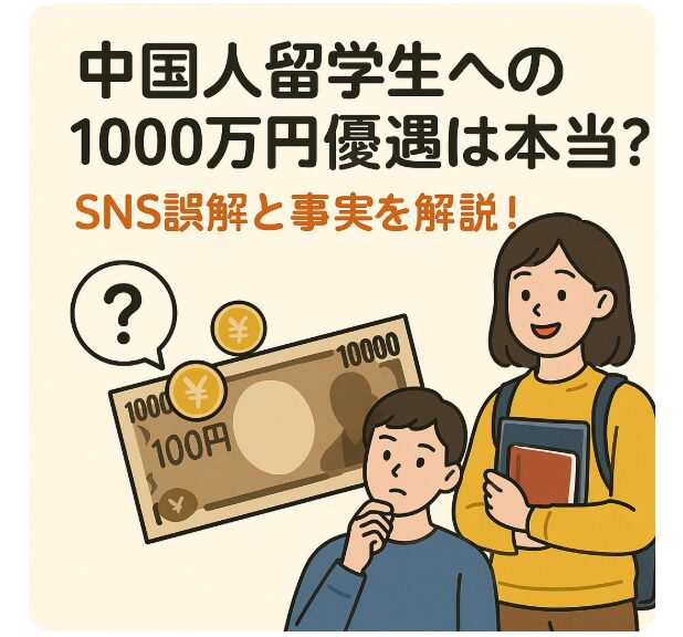 中国人留学生への1000万円優遇は本当？SNSの誤解と事実を解説！